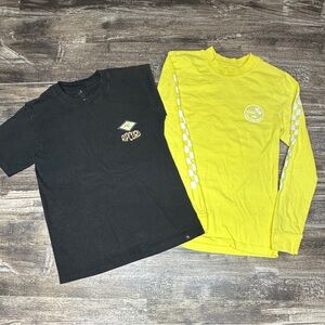 Rip Curl Tee + Vans OTW Long Sleeve Bundle Surf Skate Size Medium GUC